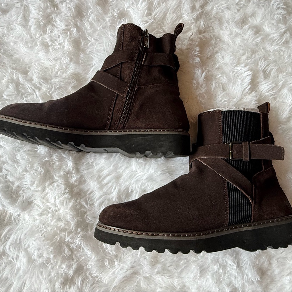 Donald J. Pliner Dark Brown Ankle Boots
